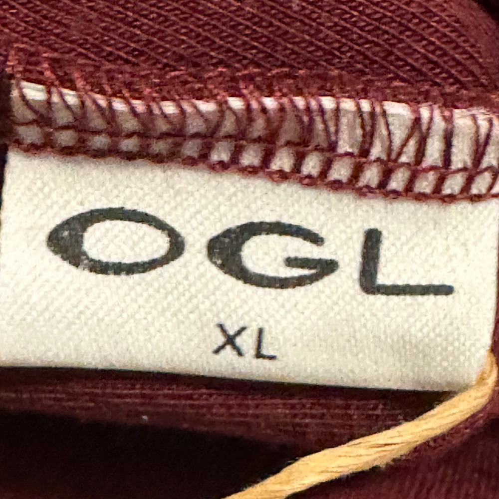 OGL Burgundy Cashmere Blend Tencel Scoop Neck Long Sleeve Top XL 250805-2653W24 - Picture 4 of 7